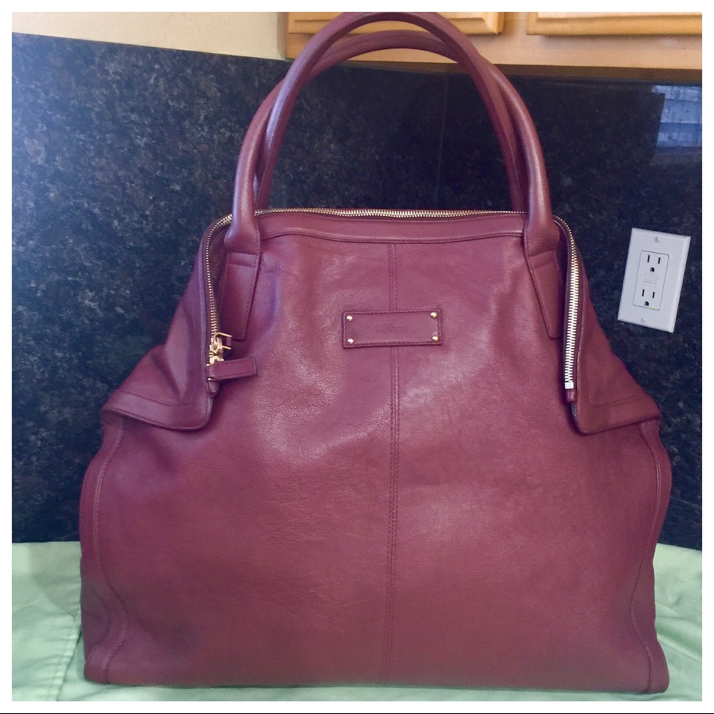 Alexander McQueen De Manta Burgundy Tote Bag